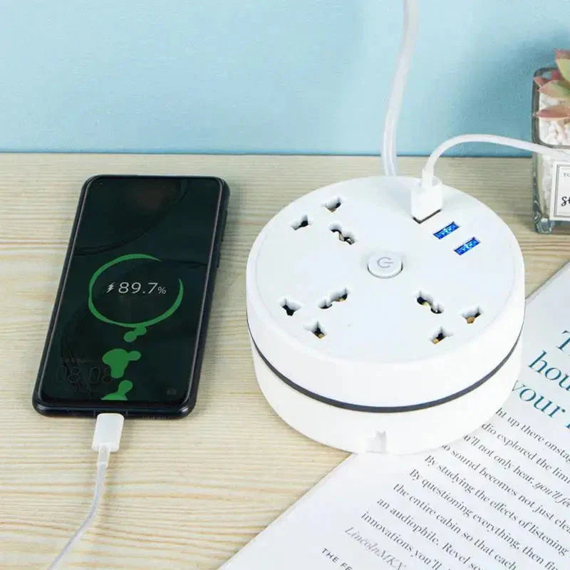 EU Plug AC Outlet Smart Home Power Strip β Multipurpose Electrical Extension Cord with USB Ports & Fast Charging